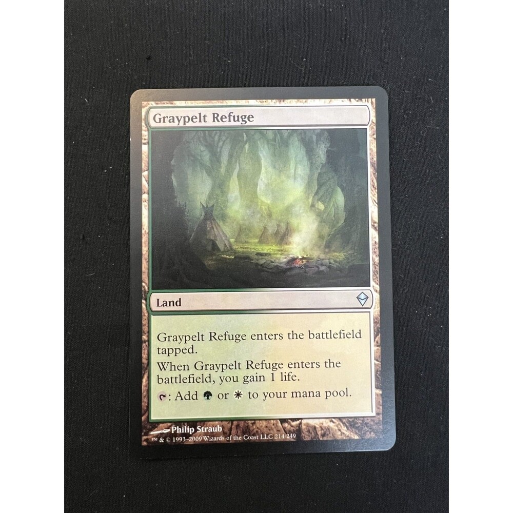 MTG Graypelt Refuge ZEN Land Dual GW 214/249 Philip Straub Magic Card MP